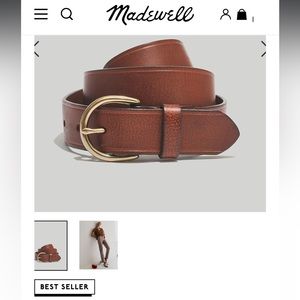 Madewell Medium Perfect Leather Belt size XS